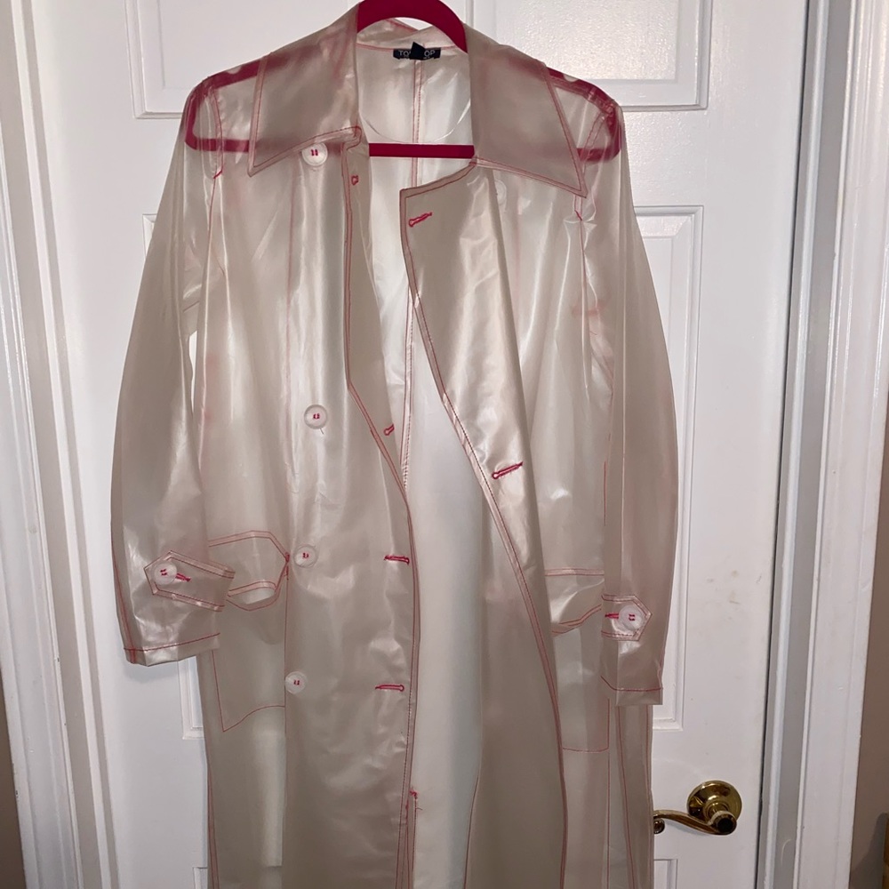 Topshop Sheer Raincoat- Size M